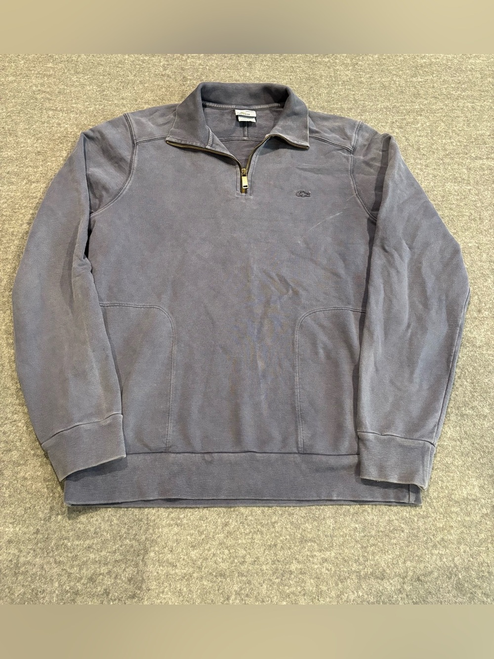 Lacoste grey quarter zip sweatshirt Size M